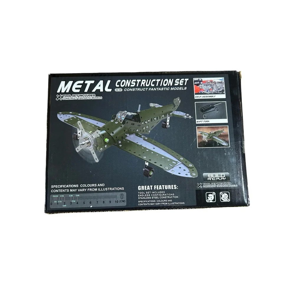 Geangvn Metal Construction Set 9902 Propeller Airplane STEAM Model Kit 285 Pcs